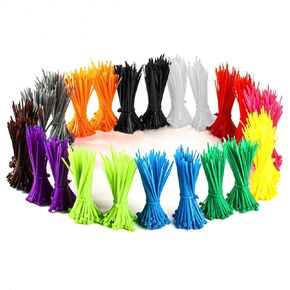 HexinYigjly 1200 Pcs Mixed Colored Zip Ties, 4 Inch Multicolor Self-Locking Nylon Cable Zip Ties, 12 Assorted Colorful Zip Cable Ties Wraps UV Resistant for Home Office Garden Garage Workshop