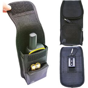 Fashionable Nylon Cell Phone Holster,Lightweight Large Capacity Crossbody Bag,Secure Velcro Closure with Zipper Storage,with Belt Loop, Metal Clip, and Mountain Buckle Hook (Large)
