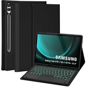 MMK لـ Samsung Galaxy Tab S10+/ S9+/ S9 Fe+12.4 بوصة مع لوحة المفاتيح ، حالة لوحة المفاتيح لـ Samsung Galaxy Tab S10 Plus/ S9 Plus/ S9 Fe Plus 5G 2024 2023 مع حامل القلم S - الأزرق in Kuwait