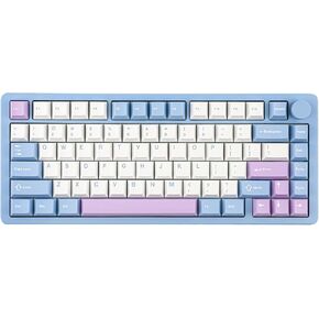 Blade75 اللوحة اللاسلكية ألومنيوم ميكانيكية لوحة مفاتيح لوحة مفاتيح BT5.0/2.4 جيجا هرتز/USB-C المخصصة الساخنة مع المقبض ، RGB الخلفية ، NKRO للفوز/MAC/Games/Office (أسود) in Kuwait