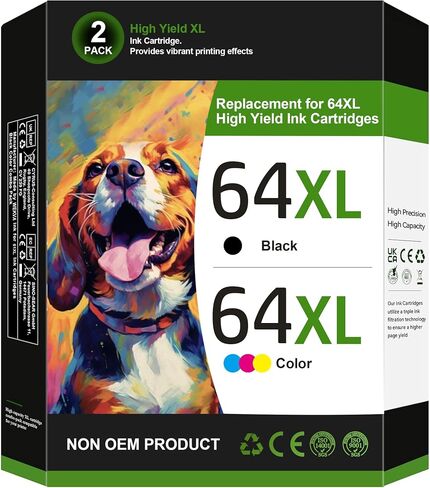 62XL Ink Cartridges Black and Color Replacement for HP Ink 62 for HP 62XL Ink Cartridge Combo Pack for Envy 7640 5540 5640 7645 5660 5542 OfficeJet 5740 5475 200 250 258 8040 Color Inkjet Printer in Saudi Arabia
