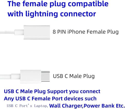 for Apple Pencil Charger 3.3FT 1Pack Apple Pencil 1st Generation | 20 Mins Full Charge for Apple Pencil 1st Generation,USB C Male to Lightning Female in Kuwait