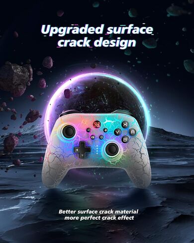 BINBOKPLAY Switch Controller, Wireless Switch Pro Controller for Switch/Lite/OLED, Switch Remote Gamepad with Mecha-Tactile Action Buttons/RGB Light/Map Button/6 Axis/Turbo in Saudi Arabia