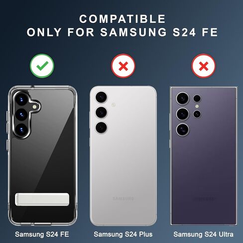 CEDO Kickstand Case for Samsung Galaxy S22 Ultra, 3-Way Mode Built-in Metal Stand Phone Case, Mil-Grade Shockproof Bumper, Transparent Acrylic & Slim Fit, Designed for Samsung S22 Ultra, Crystal Clear in Saudi Arabia