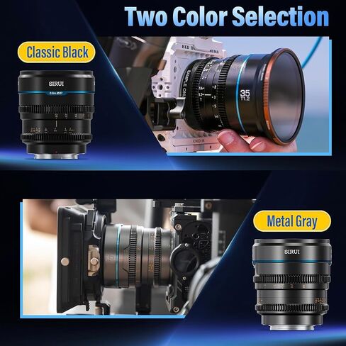 SIRUI Night Walker 35mm T1.2 Cine Lens, Large Aperture Manual Focus Lens (MS35L-B, L Mount, Black) in Saudi Arabia