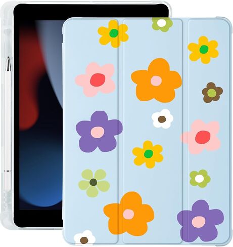 Cute Kawaii Bow for iPad 10th Generation Case 10.9 Inch 2022 with Pencil Holder, Auto Sleep/Wake, Pink Leather Soft TPU Back Cover in Saudi Arabia