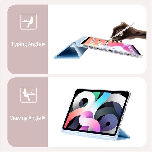 Cute Kawaii Bow for iPad 10th Generation Case 10.9 Inch 2022 with Pencil Holder, Auto Sleep/Wake, Pink Leather Soft TPU Back Cover in Saudi Arabia