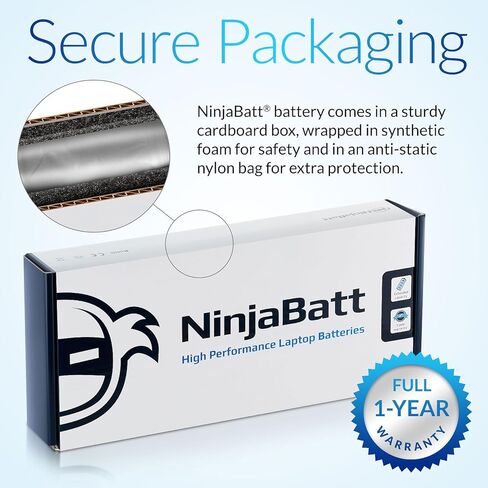 NinjaBatt Battery for HP 8460P 628668-001 8470P 8570P 628666-001 628670-001 6560B CC06 631243-001 CC09 CC06XL 634089-001 634087-001 6465B 6470B 6460B - High Performance [6 Cells/4400mAh/48Wh] in Saudi Arabia