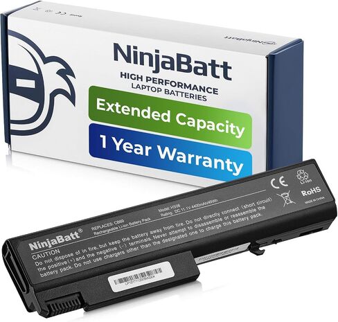 NinjaBatt Battery for HP 8460P 628668-001 8470P 8570P 628666-001 628670-001 6560B CC06 631243-001 CC09 CC06XL 634089-001 634087-001 6465B 6470B 6460B - High Performance [6 Cells/4400mAh/48Wh] in Saudi Arabia