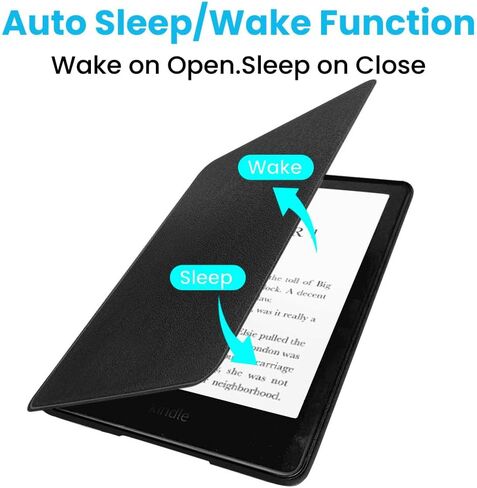 حالة من نوع Kindle Paperwhite (7 "، الجيل الثاني عشر ، إصدار 2024) مع حزام يدوي ، جلد بو خفيف الوزن وغطاء خلفي ناعم مع وظيفة الاستيقاظ/النوم التلقائي (أحلام القط) in Kuwait