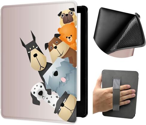 حالة من نوع Kindle Paperwhite (7 "، الجيل الثاني عشر ، إصدار 2024) مع حزام يدوي ، جلد بو خفيف الوزن وغطاء خلفي ناعم مع وظيفة الاستيقاظ/النوم التلقائي (أحلام القط) in Kuwait