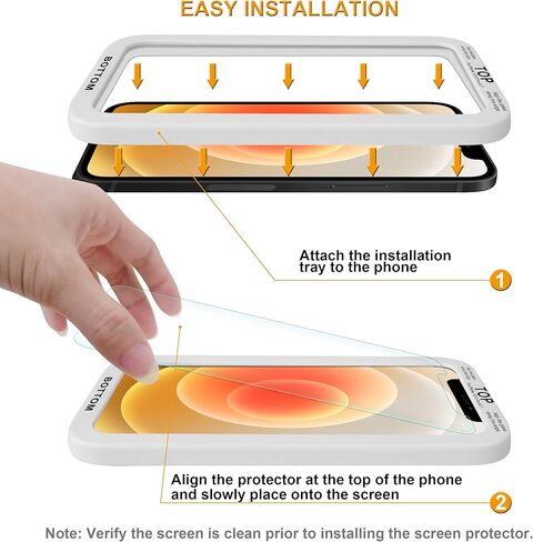 [عبوتان] واقي شاشة من الزجاج المقوى لهاتف Apple iPhone XS وiPhone X (5.8 بوصة) مع [صينية سهلة التركيب] مضاد للخدش، خالٍ من الفقاعات، استبدال مدى الحياة in Kuwait
