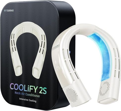 TORRAS COOLiFY 2S【Extended Battery Version】 Neck Air Conditioner 【28 Hrs Cooling】, Portable Personal Cooler Neck Fan, App Control Rechargeable Neck Fans that blow cold air for travel in Saudi Arabia