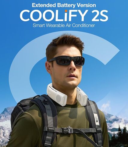 TORRAS COOLiFY 2S【Extended Battery Version】 Neck Air Conditioner 【28 Hrs Cooling】, Portable Personal Cooler Neck Fan, App Control Rechargeable Neck Fans that blow cold air for travel in Saudi Arabia