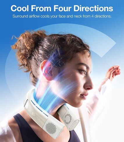 TORRAS COOLiFY 2S【Extended Battery Version】 Neck Air Conditioner 【28 Hrs Cooling】, Portable Personal Cooler Neck Fan, App Control Rechargeable Neck Fans that blow cold air for travel in Saudi Arabia