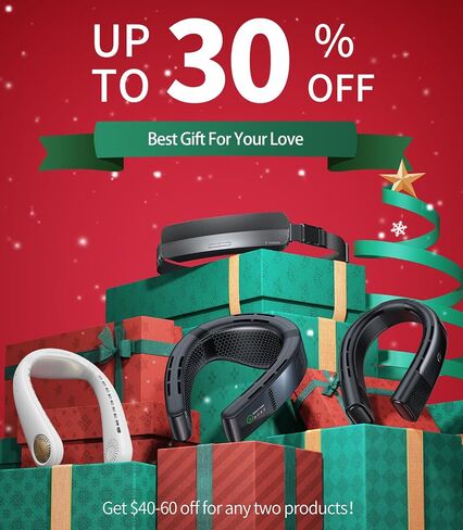 TORRAS COOLiFY 2S【Extended Battery Version】 Neck Air Conditioner 【28 Hrs Cooling】, Portable Personal Cooler Neck Fan, App Control Rechargeable Neck Fans that blow cold air for travel in Saudi Arabia