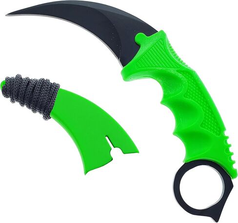 Falcon 7.5 "CSGO Blade الثابتة التكتيكية مع غمد ABS والحبل. لجمع ، الهدايا ، وقطع التخييم في الهواء الطلق ، فروع (أسود) in Kuwait