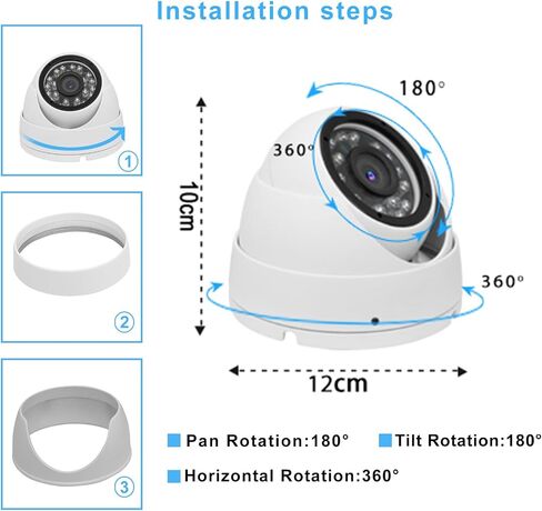 2.0MP HD 1080P Analog Security Camera (Hybrid 4-in-1 HD-CVI/TVI/AHD/960H Analog CVBS) Outdoor Indoor, 6pcs IR-LEDs, ICR, 2.8mm Lens, 105° Wide Angle, Full Metal Housing, CCTV Bullet in Saudi Arabia