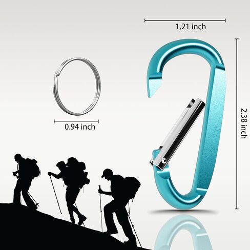 Carabiner Clips, Carabiner for Keys, Pets Leash Harness, Camping, Keychain Accessories, Small Durable in Saudi Arabia