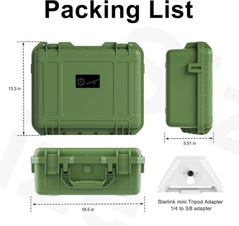 Starlink Mini Outdoor Carrying Case,Carries The Starlink Mini Main Drive and All Accessories,Easy to Carry for Outdoor Activities and Traveling,with a Waterproof and Impact Resistant Case(Black) in Saudi Arabia