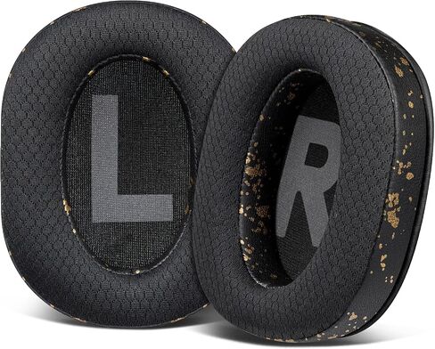 SOULWIT Mesh Fabric Earpads Cushions Replacement for Logitech G Pro, G Pro X, G Prox 2, G Pro X SE Headphones, Ear Pads with Noise Isolation Foam, Added Thickness - Black in Saudi Arabia