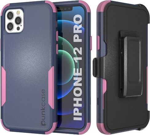 Punkcase for iPhone 12 Pro Belt Clip Holster Case [Series Patron] 4-1 غطاء هاتف متعدد ووقائي متعدد الطبقات مع Kickstand المتكامل لـ iPhone 12 Pro (6.1 ") (2020) [Mint] in Kuwait