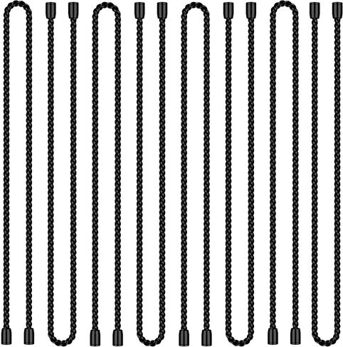 8PCS 4-Inch Silicone Cable Ties, Bendable Rubber Twist Ties, Reusable Twist Ties for Cords, Black Twist Ties for Organizing, Bundling (Black) in Saudi Arabia