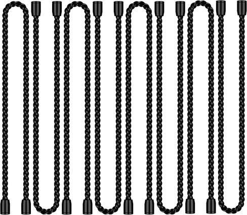 8PCS 4-Inch Silicone Cable Ties, Bendable Rubber Twist Ties, Reusable Twist Ties for Cords, Black Twist Ties for Organizing, Bundling (Black) in Saudi Arabia