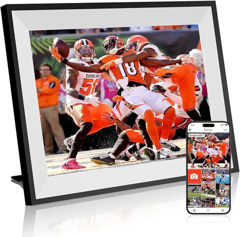 Frameo Digital Picture Frame, 1280x800 HD IPS Touch Screen, 10.1 Inch Smart WiFi Electronic Picture Frame, 32GB Memory, Digital Photo Frame Load Picture Video via Frameo App in Saudi Arabia