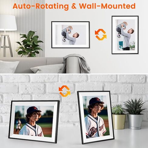 Frameo Digital Picture Frame, 1280x800 HD IPS Touch Screen, 10.1 Inch Smart WiFi Electronic Picture Frame, 32GB Memory, Digital Photo Frame Load Picture Video via Frameo App in Saudi Arabia
