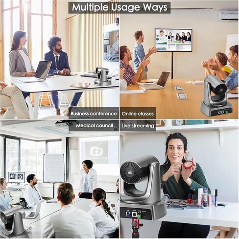 20X PTZ Conference Webcam with 3G-SDI/HDMI/USB Output, 1080P PTZ Live Streaming Camera for Church, Education, Conference Room Camera Attached Remote Control Work with Zoom, Skype, OBS in Saudi Arabia