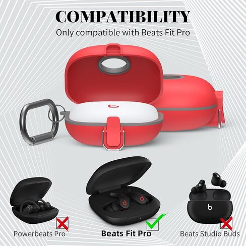 [Upgrade Secure Lock] Case for Beats Fit Pro 2021, WOFRO Shock-Absorbing Protective Cover TPU Hard Shell with Anti-Lost Lanyard/Keychain[One-Click Pop] (Purple) in Saudi Arabia