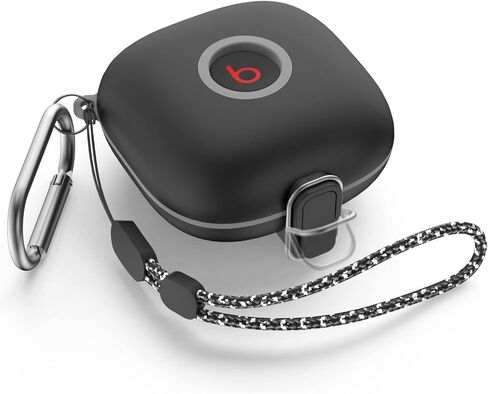 [ترقية قفل آمن] حافظة لهاتف Beats Fit Pro 2021، غطاء واقٍ ممتص للصدمات WOFRO غطاء صلب من مادة TPU مع حبل / سلسلة مفاتيح مضادة للفقدان [نقرة واحدة] (أحمر) in Kuwait