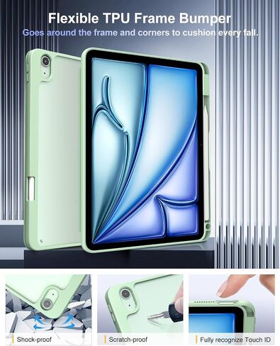 Timovo Case for iPad Air 11 Inch M2 2024 مع حامل القلم الرصاص ، AIRAL AIR 6th/5th/4th Case (2024/2022/2020) in Kuwait