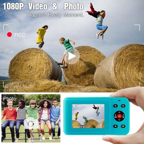 Digital Camera, Vlogging Camera, FHD 1080P Digital Point and Shoot Camera with 16X Zoom, Compact Small Camera for Beginners, White in Saudi Arabia