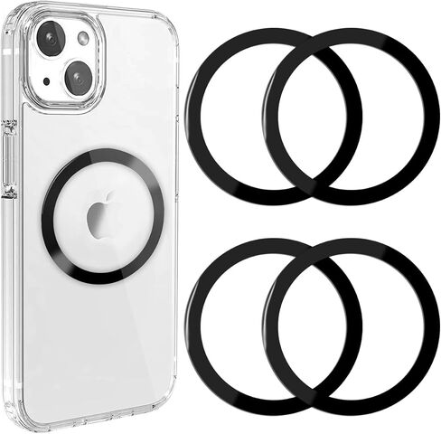 3 Pcs Universal Metal Ring for Magnetic Charger, Metal Ring Sticker Compatible with Magsafe Magnetic Wireless Charger for Most Cellphone, Magnetic Mount/Phone Holder Conversion Accessories in Saudi Arabia