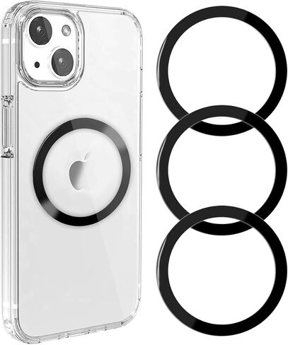 3 Pcs Universal Metal Ring for Magnetic Charger, Metal Ring Sticker Compatible with Magsafe Magnetic Wireless Charger for Most Cellphone, Magnetic Mount/Phone Holder Conversion Accessories in Saudi Arabia
