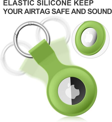 6 Pack Airtags Holder AirTag Case Keychain, Mugust Silicone GPS Case Key Ring for Air Tag Holder, Key Chain Accessories for Apple Item Finder Tracker, iTag Finders Cover for Pet Dog Cat in Saudi Arabia