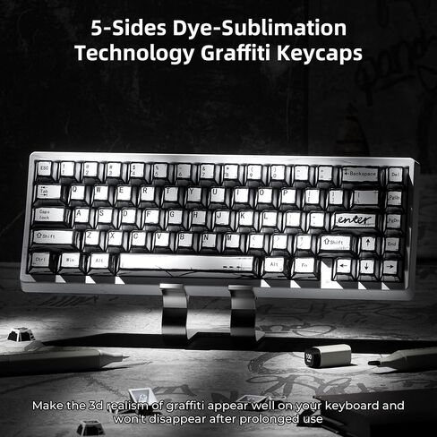 XVX Retro PBT Keycaps, Cherry Profile Keycap Set, Dye Sublimation Graffiti Keyboard Keycaps Suitable for 60% 65% 75% 80% 100% MX Switches Mechanical Keyboard in Saudi Arabia