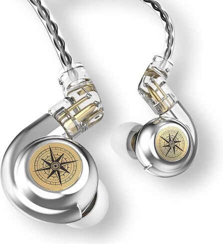 Conch in Ear Monitor Headphones for Musician Singer, High Res Vocals Clear IEM Earphones, Noise Canceling Metal Wired Earbuds, 3.5mm Wire Ear Buds with Recessed 2 Pin Detachable Cable in Saudi Arabia