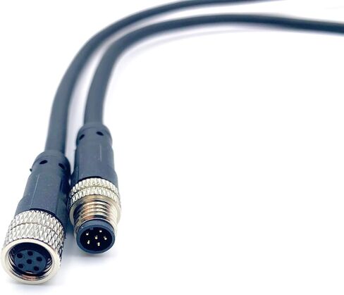 FOWIUNYE M8 6 Pins Male to Female Connector Cable, A Code Straight Molding Cable Female to Male Aviation Sensor Electrical PVC Shielded Cable 30V 1.5A AC/DC Industrial Molded Cable 0.5M AWG22 in Kuwait