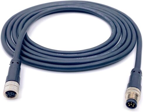 FOWIUNYE M8 6 Pins Male to Female Connector Cable, A Code Straight Molding Cable Female to Male Aviation Sensor Electrical PVC Shielded Cable 30V 1.5A AC/DC Industrial Molded Cable 0.5M AWG22 in Kuwait