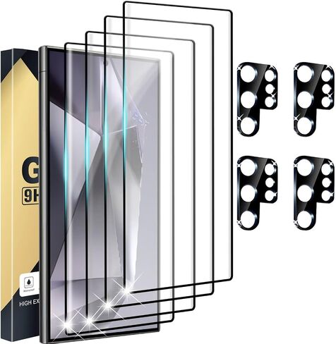 Galaxy S24 Screen Protector [5+5 Pack] Camera Lens Protector, Fingerprint Unlock Support, HD Tempered Glass, Touch Sensitive, Anti Scratch, for Samsung S24 5G Glass Screen Protector in Saudi Arabia