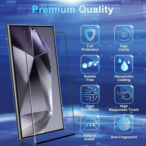 Galaxy S24 Screen Protector [5+5 Pack] Camera Lens Protector, Fingerprint Unlock Support, HD Tempered Glass, Touch Sensitive, Anti Scratch, for Samsung S24 5G Glass Screen Protector in Saudi Arabia