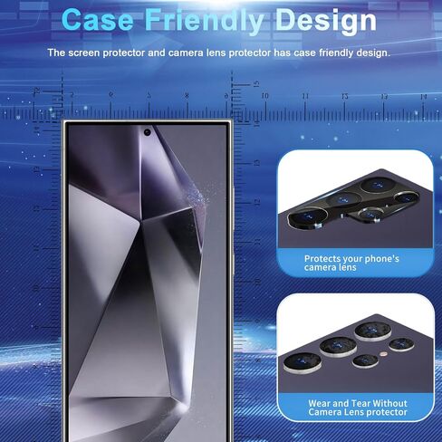 Galaxy S24 Screen Protector [5+5 Pack] Camera Lens Protector, Fingerprint Unlock Support, HD Tempered Glass, Touch Sensitive, Anti Scratch, for Samsung S24 5G Glass Screen Protector in Saudi Arabia