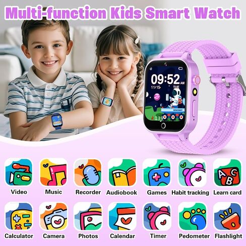 Kids Smart Watch for Girls Age 5-12, Kids Watch with 26 Games, Camera Music Player Pedometer Habit Tracking HD Touchscreen Flashlight Smart Watch for Kids Birthday Gifts for Girls Ages 6 7 8 9 (Pink) in Saudi Arabia