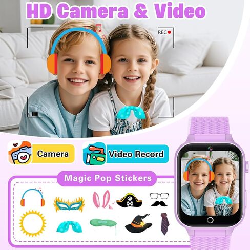 Kids Smart Watch for Girls Age 5-12, Kids Watch with 26 Games, Camera Music Player Pedometer Habit Tracking HD Touchscreen Flashlight Smart Watch for Kids Birthday Gifts for Girls Ages 6 7 8 9 (Pink) in Saudi Arabia