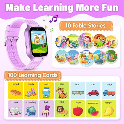 Kids Smart Watch for Girls Age 5-12, Kids Watch with 26 Games, Camera Music Player Pedometer Habit Tracking HD Touchscreen Flashlight Smart Watch for Kids Birthday Gifts for Girls Ages 6 7 8 9 (Pink) in Saudi Arabia
