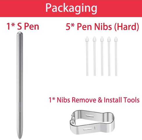 Tab S10+ Plus Pen for Galaxy Tab S10+ Plus/Tab S10 Ultra S Pen Replacement Black (No-Bluetooth) with Tips/Nibs Replacement (Black) in Saudi Arabia