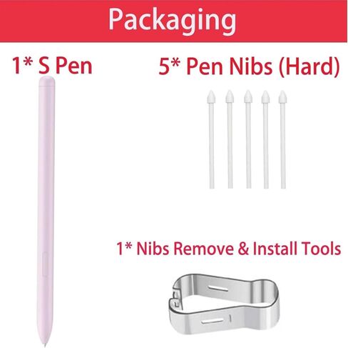 Tab S10+ Plus Pen for Galaxy Tab S10+ Plus/Tab S10 Ultra S Pen Replacement Black (No-Bluetooth) with Tips/Nibs Replacement (Black) in Saudi Arabia